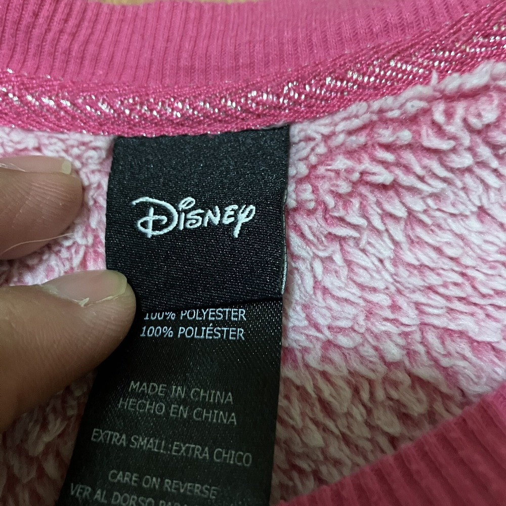 Disney Mickey Mouse Polyester Pink/white Sweater Women Extra Small - Picture 5 of 13